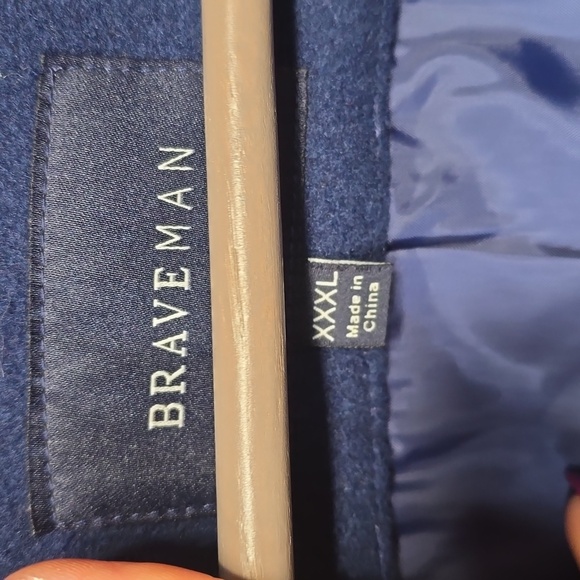 Braveman Men's Wool Pea Coat Overcoat Xxxl New - Picture 4 of 8